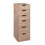 Voir la diapositive 1 : FIVE Caisson de bureau 6 tiroirs - Beige