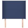 Voir la diapositive 3 : VIDAXL Tete de lit avec oreilles Bleu 83x16x118/128 cm Tissu