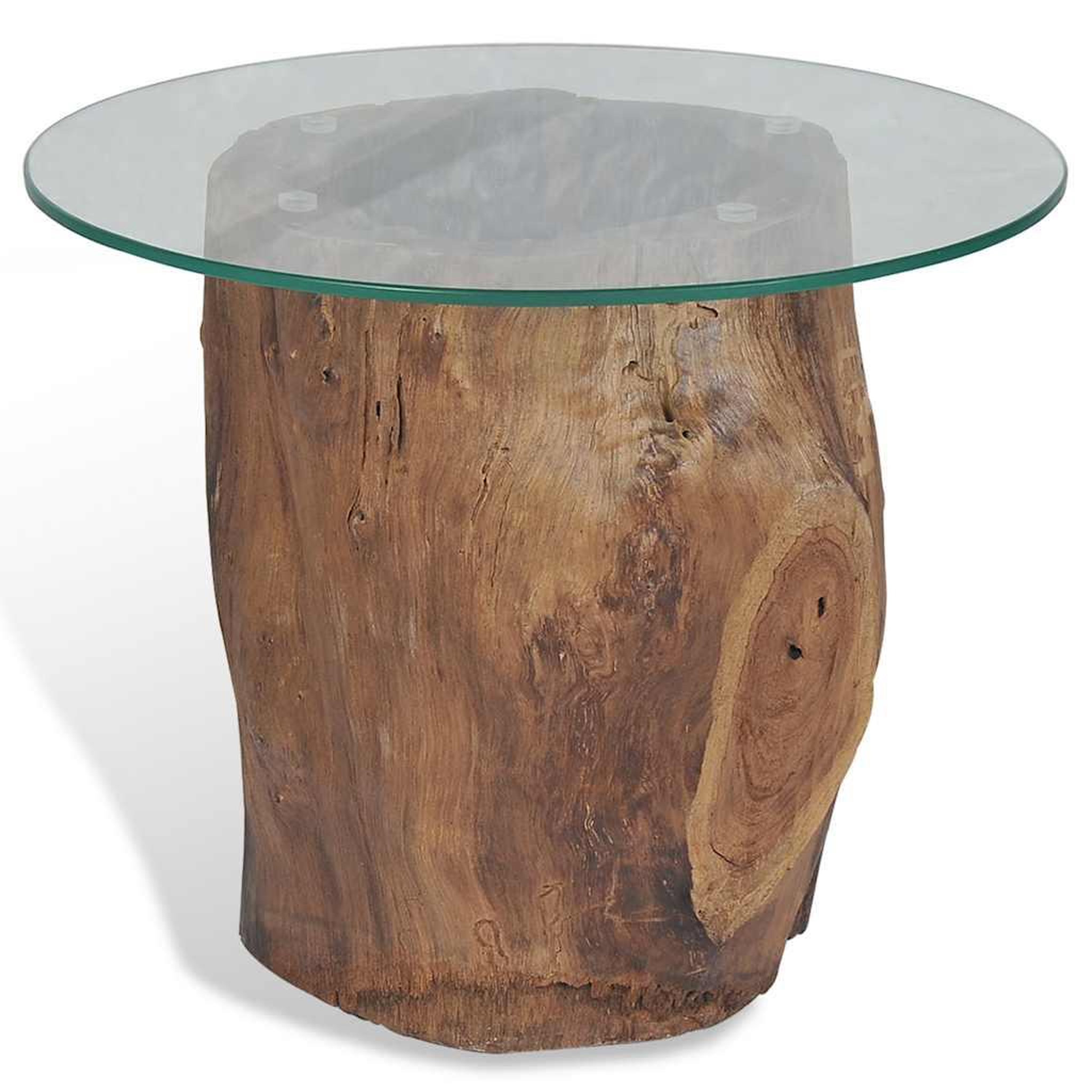 Voir la diapositive 4 : VIDAXL Table basse teck verre 50x40 cm
