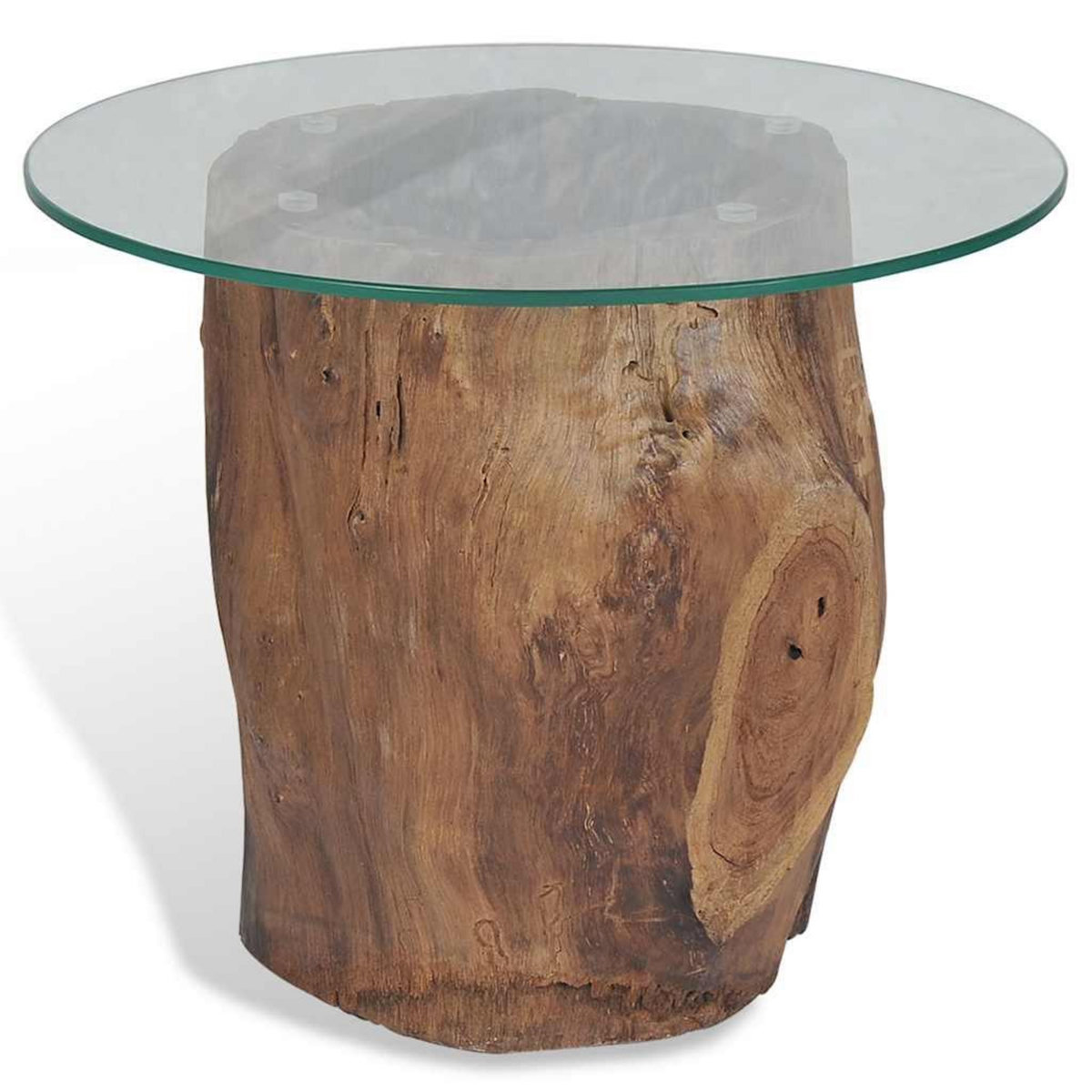 VIDAXL Table basse Teck Verre 50x40 cm
