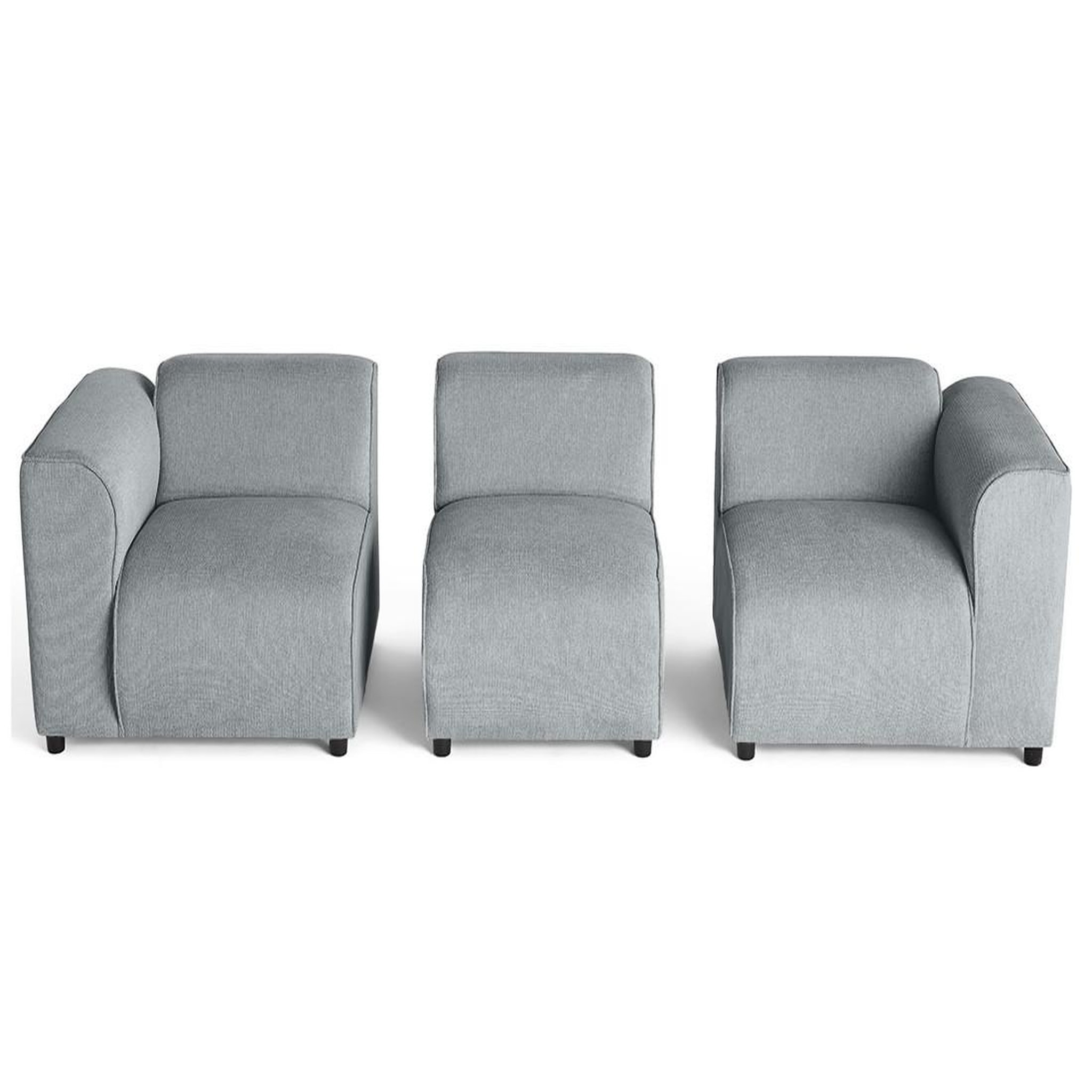 Voir la diapositive 3 : LISA DESIGN Suaro - canapé modulable 3 places en tissu texturé