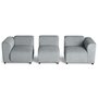 Voir la diapositive 3 : LISA DESIGN Suaro - canapé modulable 3 places en tissu texturé