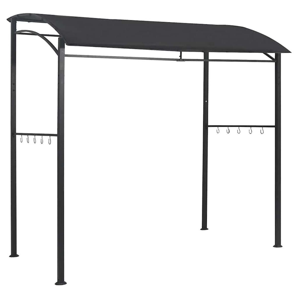 VIDAXL Belvedere de barbecue 215x150x220 cm Anthracite Acier