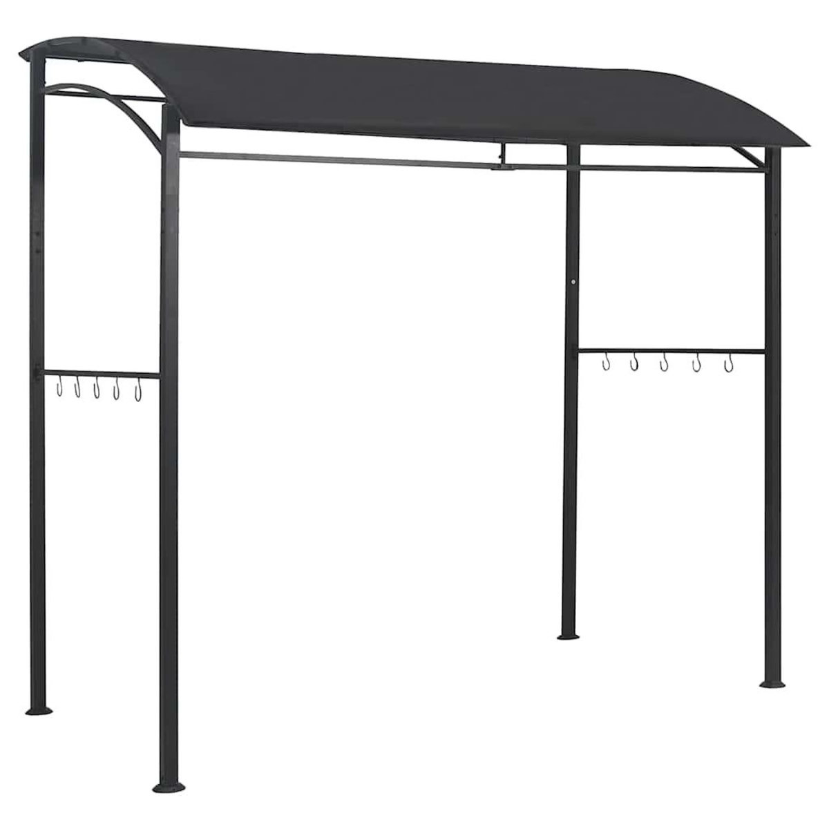 VIDAXL Belvedere de barbecue 215x150x220 cm Anthracite Acier