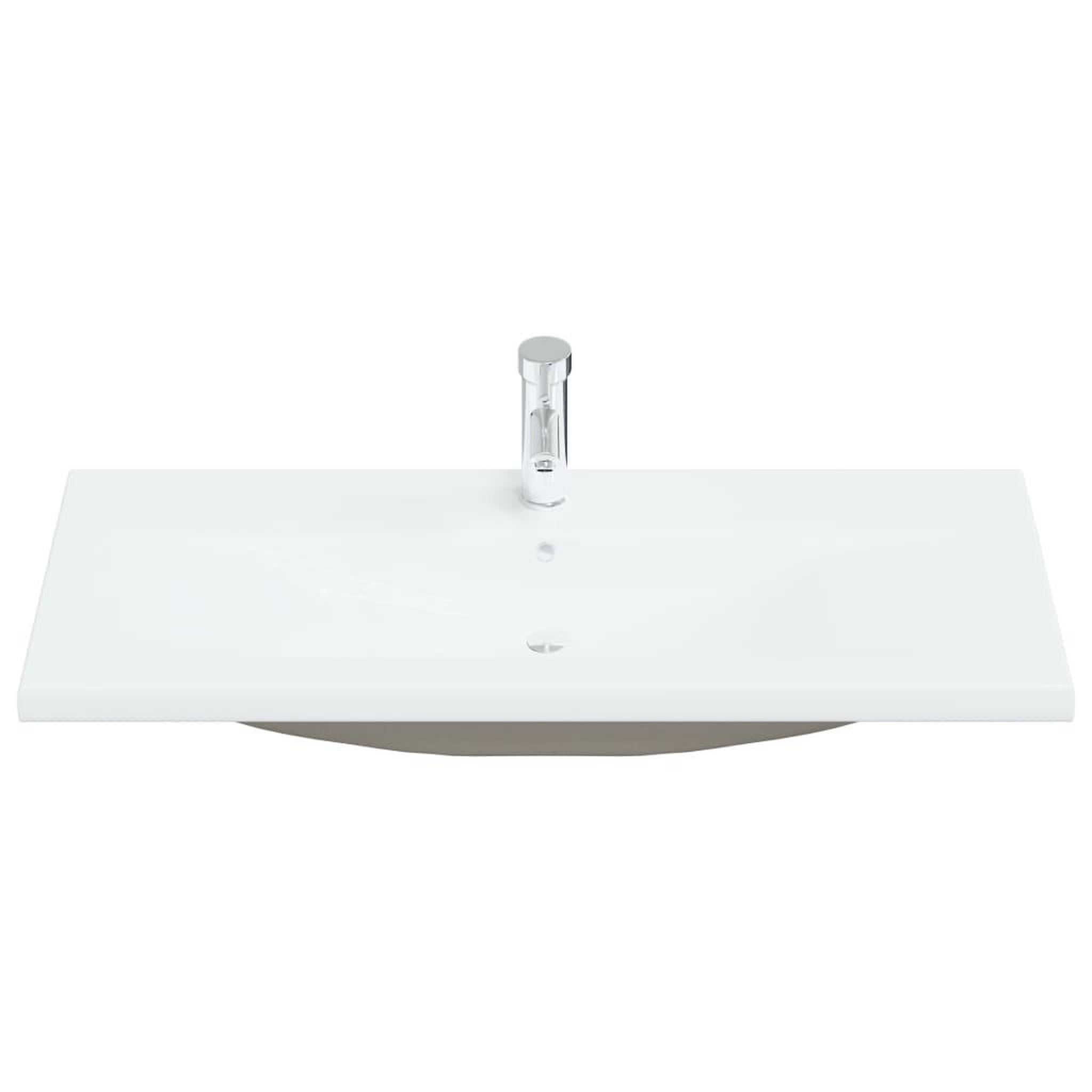 Voir la diapositive 3 : VIDAXL Lavabo encastre avec robinet 101x39x18 cm ceramique blanc