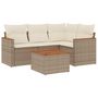 Voir la diapositive 2 : VIDAXL Salon de jardin avec coussins 5 pcs beige resine tressee