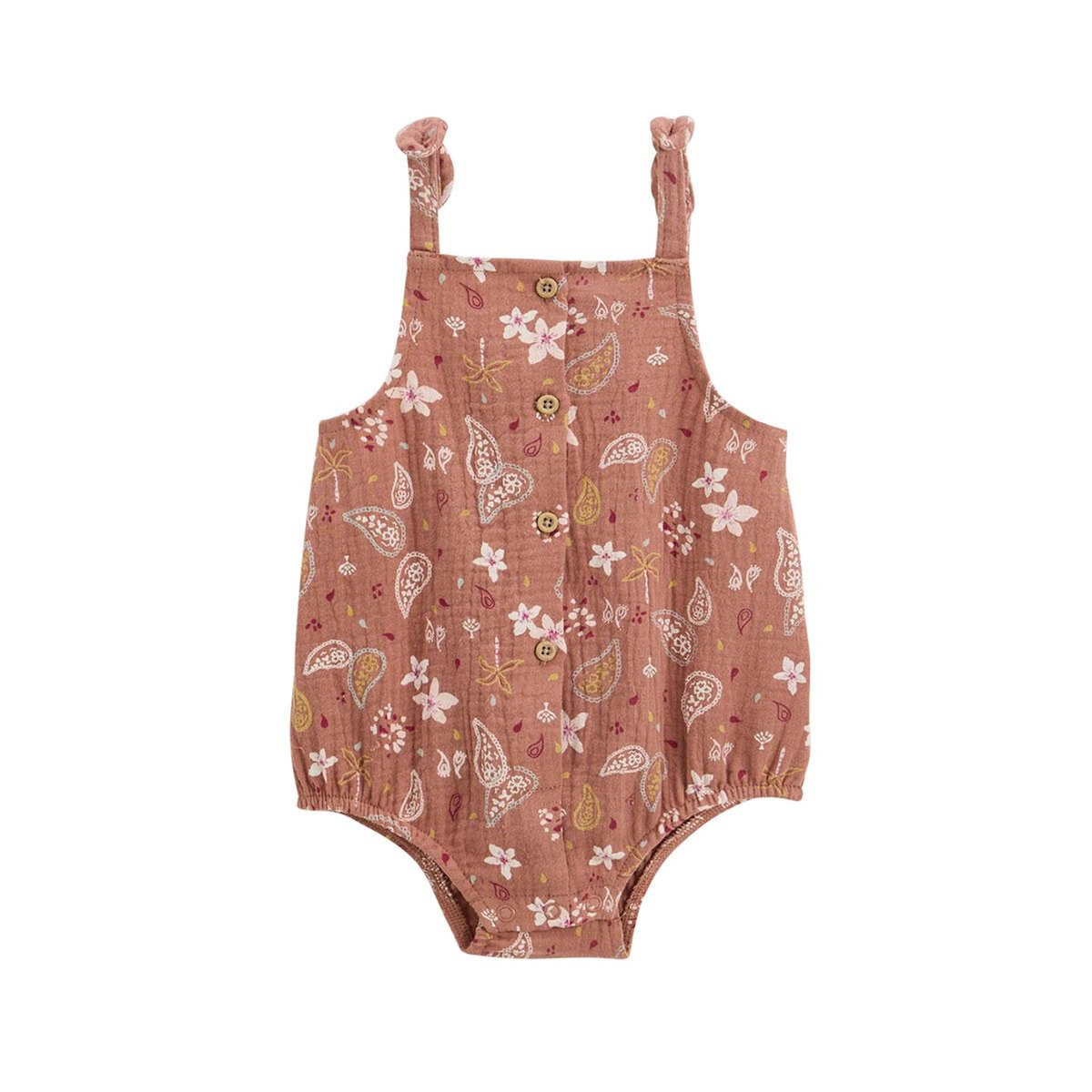 Petit Béguin Barboteuse bébé en gaze de coton Arizona