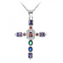 Voir la diapositive 1 : SC CRYSTAL Collier croix SC Crystal orné de Zirconium