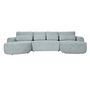 Voir la diapositive 4 : BEST MOBILIER Mahina - canapé panoramique en u 7 places - convertible avec coffre - en tissu bouclette