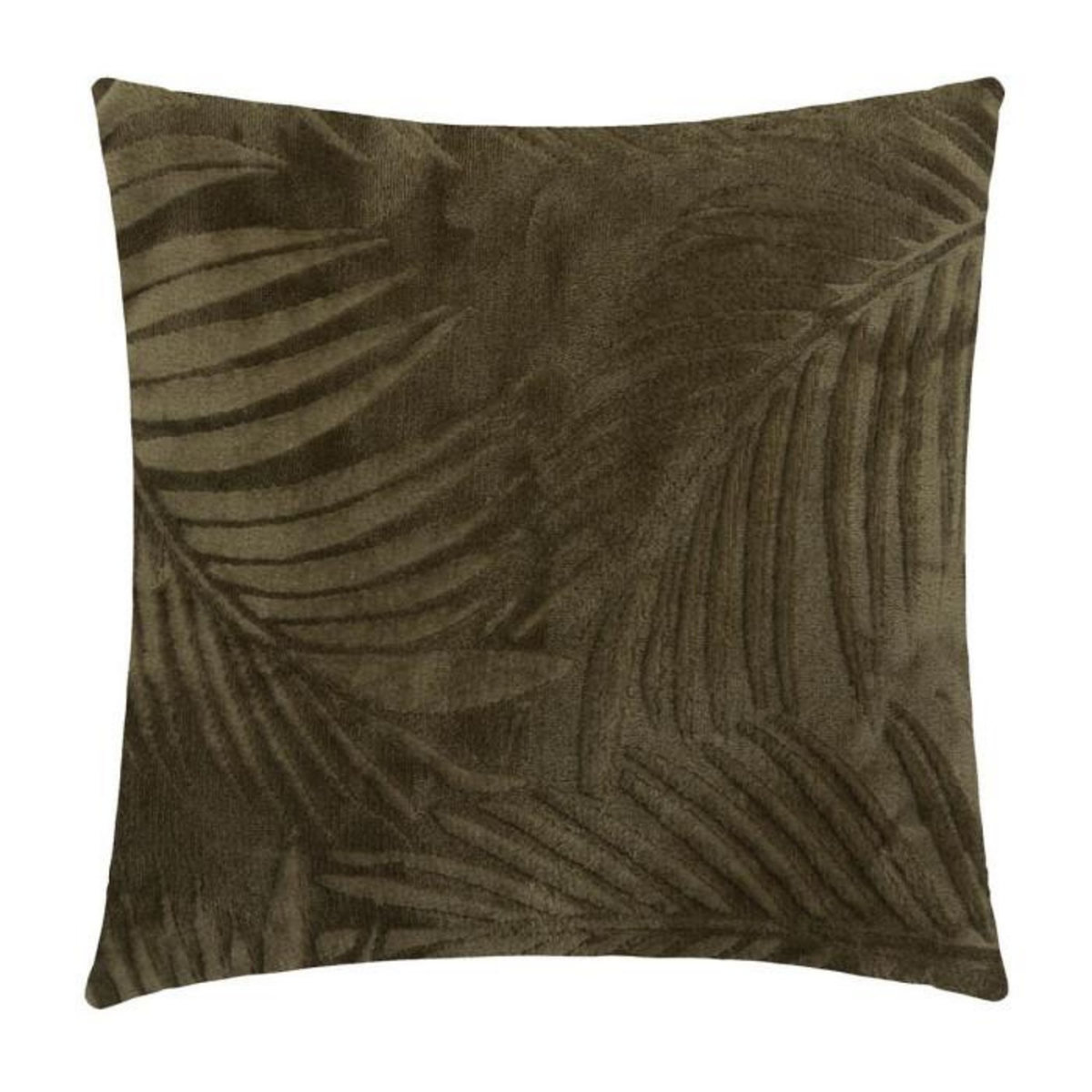 ATMOSPHERA Coussin Déco en Flannelle  Zoa  40x40 Kaki