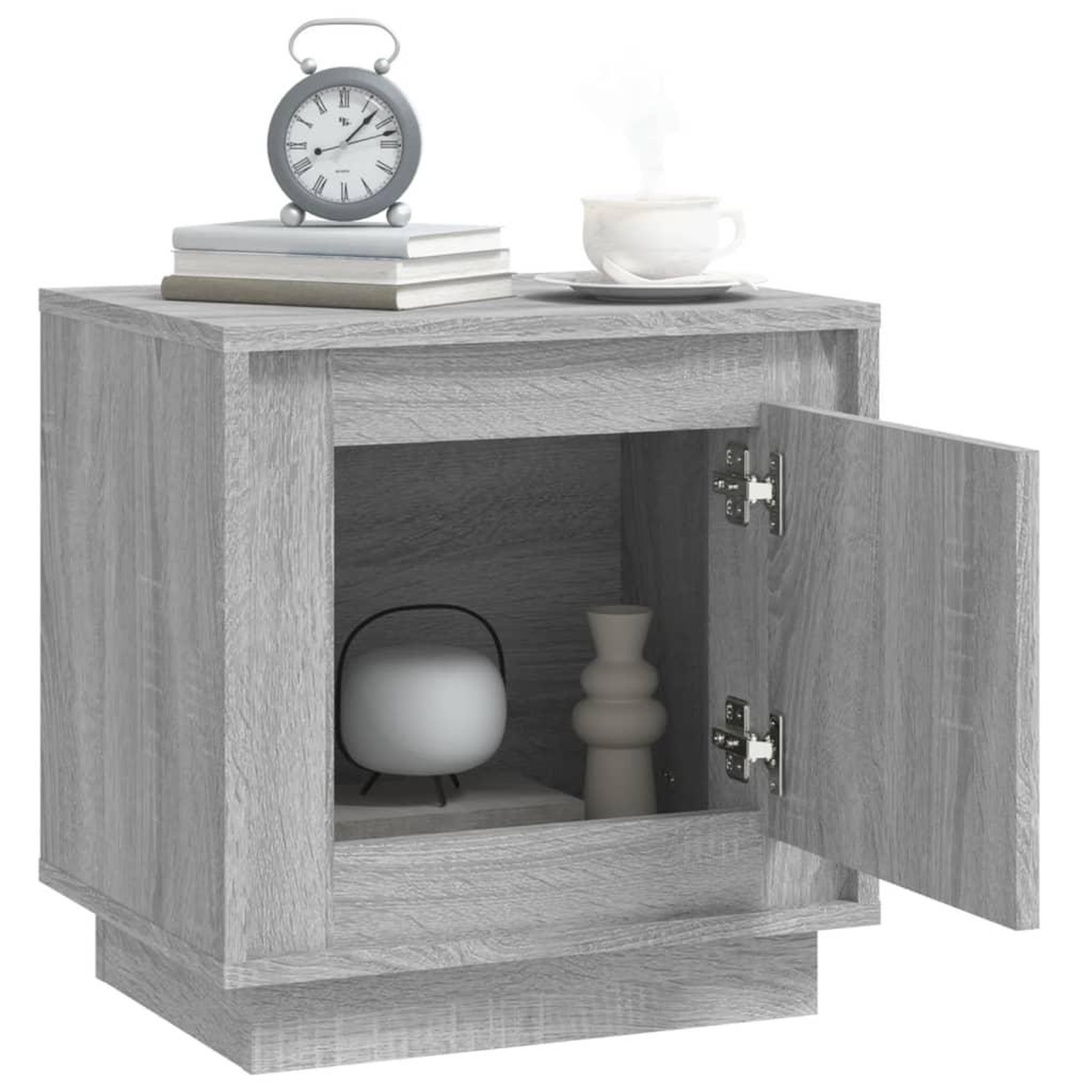 Voir la diapositive 5 : VIDAXL Tables de chevet 2 pcs sonoma gris 44x35x45cm bois d'ingenierie