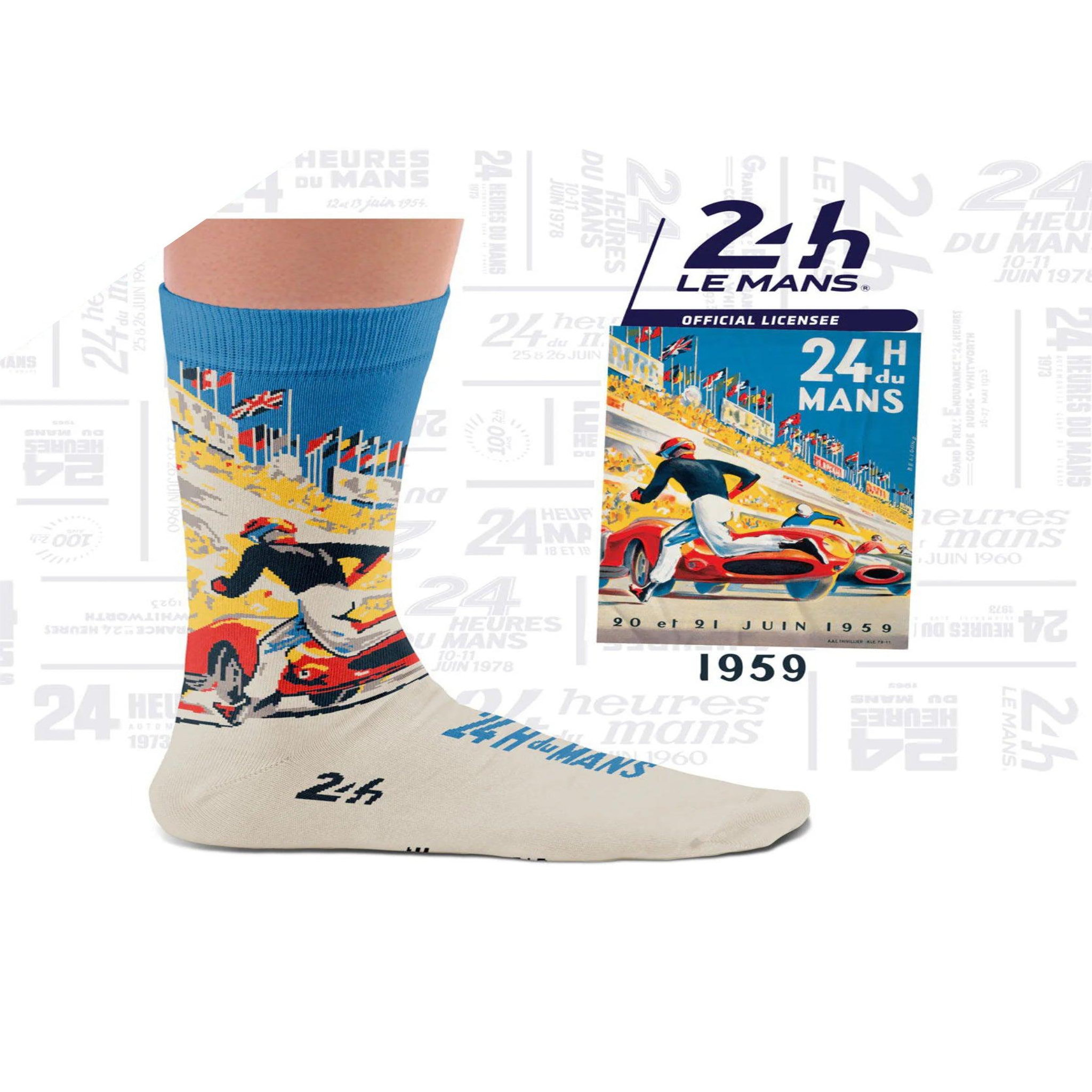 Voir la diapositive 4 : SOCK AFFAIRS Coffret chaussettes 24h le mans, les affiches mythiques