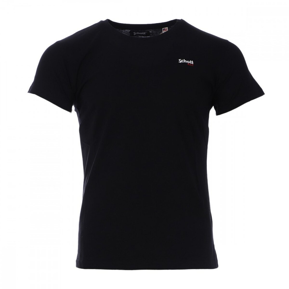 T shirt brod noir homme Schott NYC pas cher Auchan