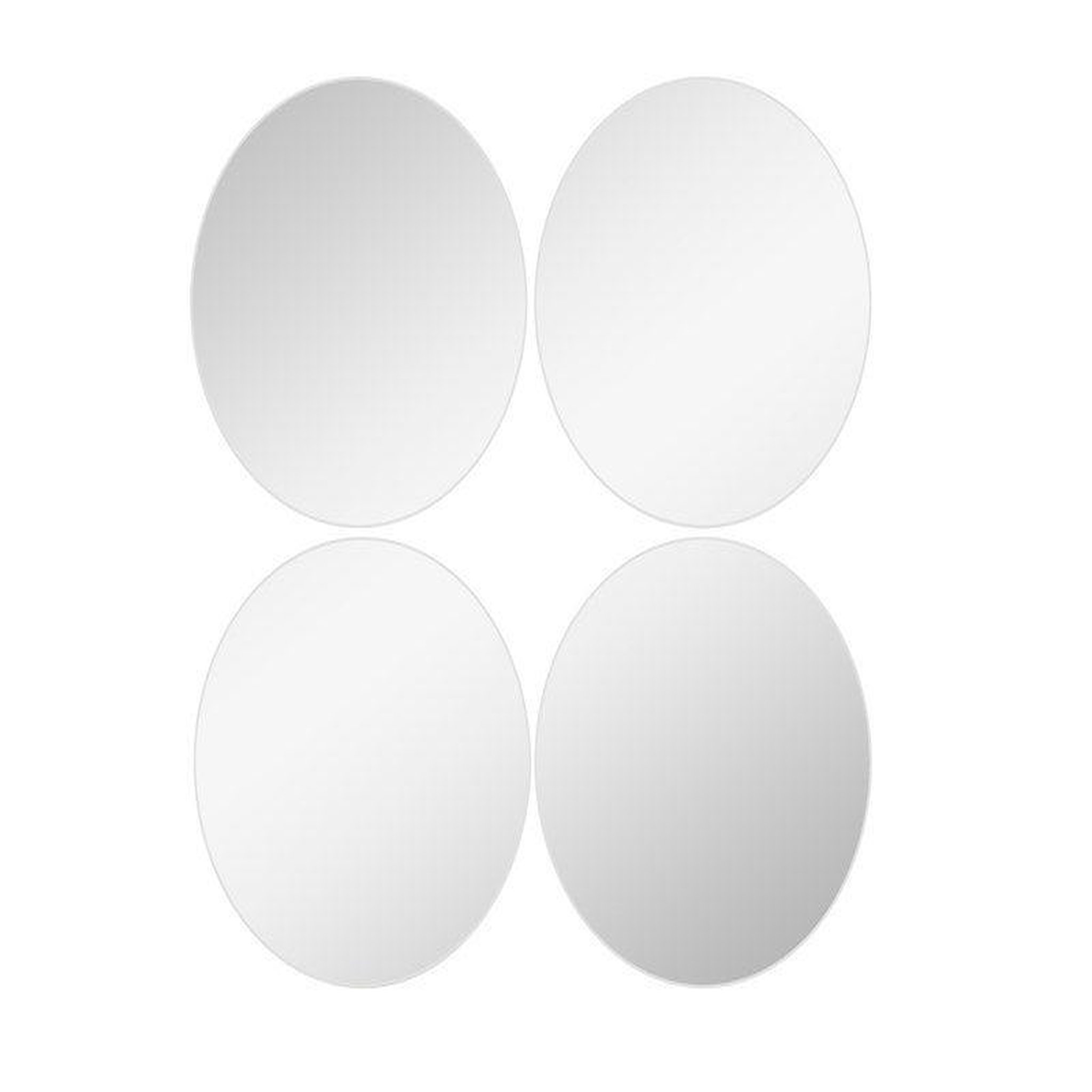CENTRALE BRICO Set de 4 miroirs ronds diam. 10 cm