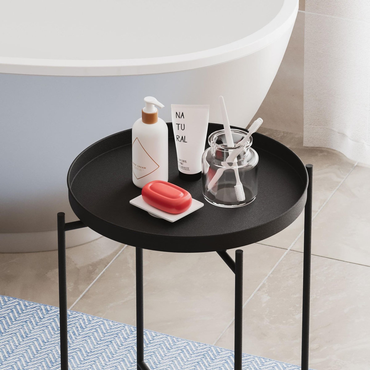 Habitat et Jardin Table basse en métal  Sheby  46 x 46 x 56 cm - Noir