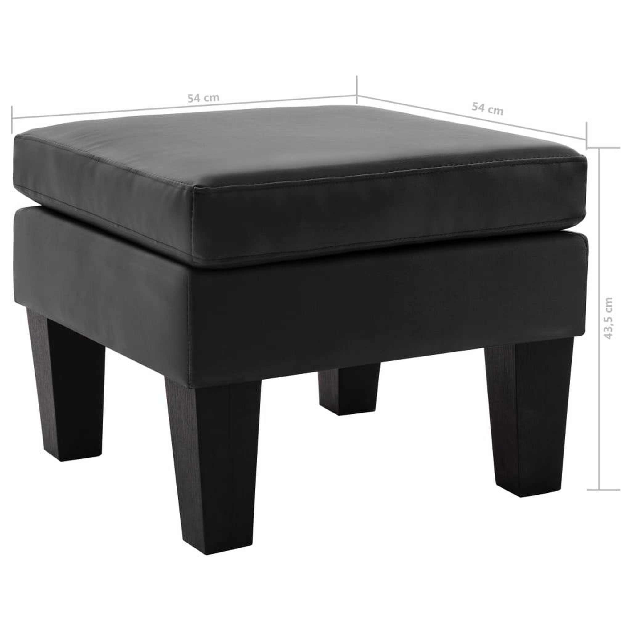 Voir la diapositive 4 : VIDAXL Repose-pied Noir Similicuir