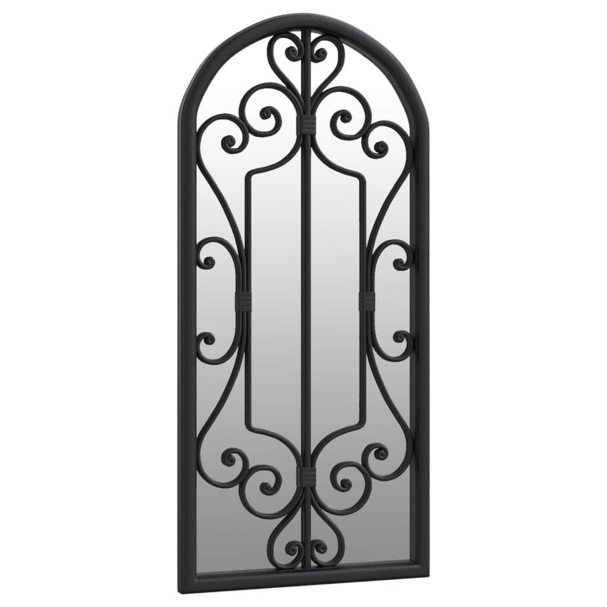 VIDAXL Miroir de jardin Noir 100x45 cm Fer pour utilisation exterieure