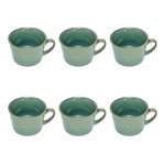 SECRET DE GOURMET Lot de 6 Tasses à Café  Joel  26cl Vert