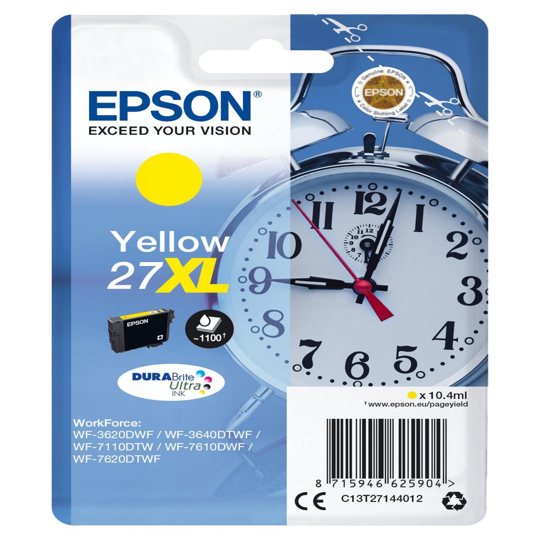 Voir la diapositive 2 : Epson Epson alarm clock cartouche  réveil  27xl - encre durabrite ultra j