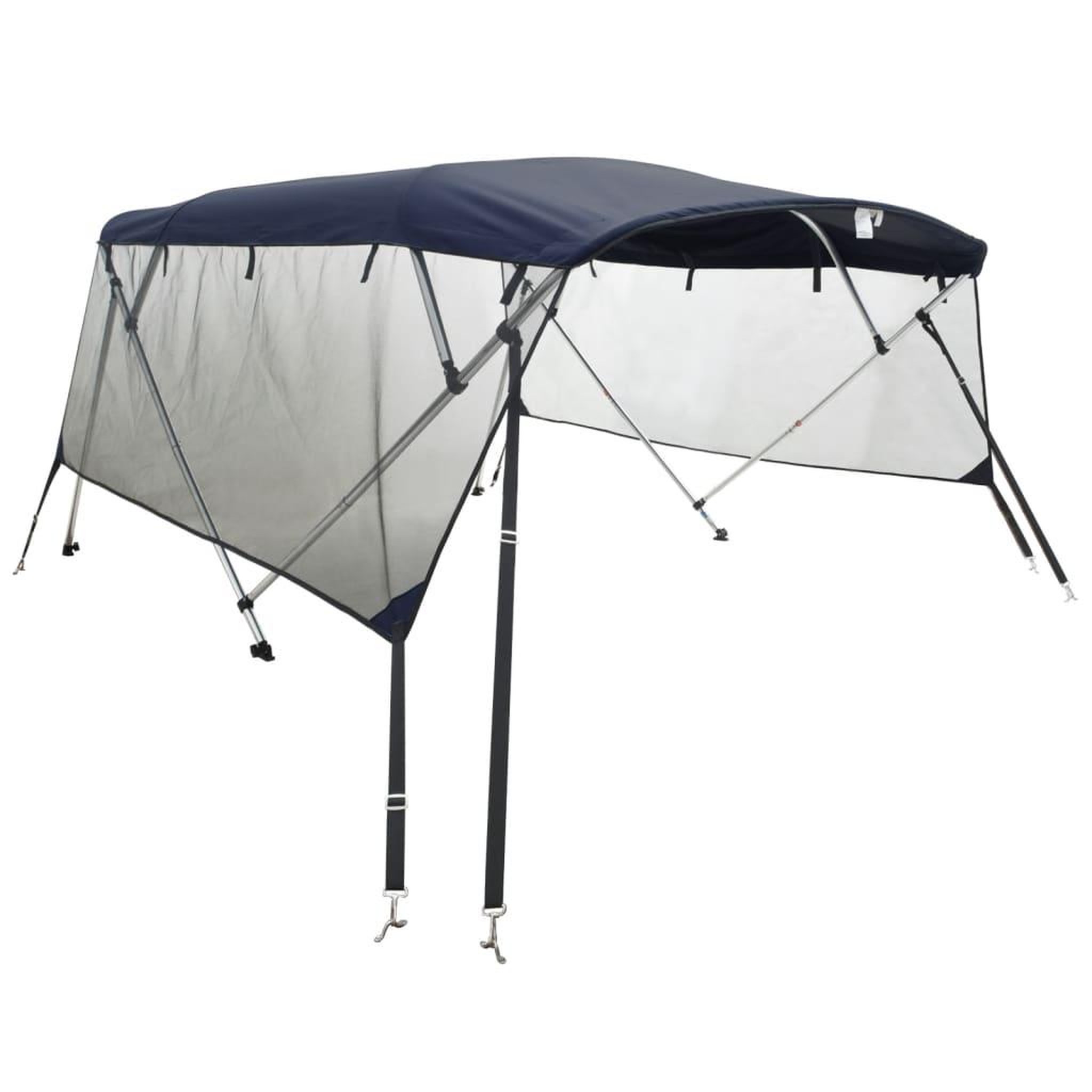 Voir la diapositive 2 : VIDAXL Toit bimini a 4 arceaux parois en maille 243x(170-182)x137 cm