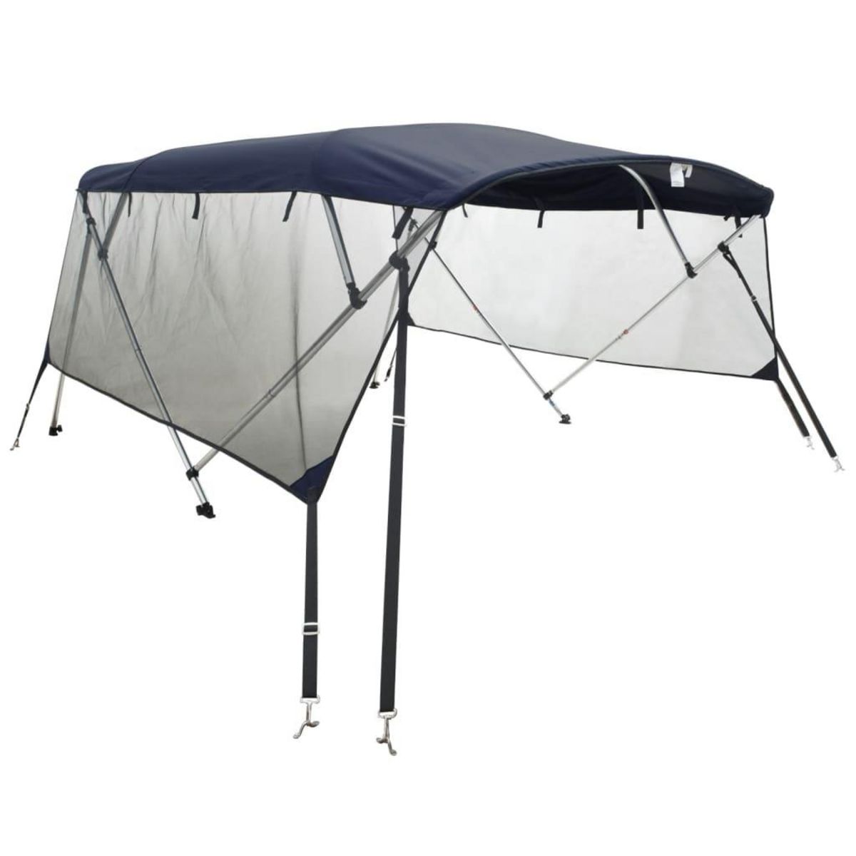 VIDAXL Toit bimini a 4 arceaux parois en maille 243x(170-182)x137 cm