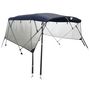 Voir la diapositive 2 : VIDAXL Toit bimini a 4 arceaux parois en maille 243x(170-182)x137 cm