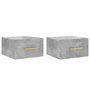 Voir la diapositive 2 : VIDAXL Tables de chevet murales 2 pcs gris beton 35x35x20 cm