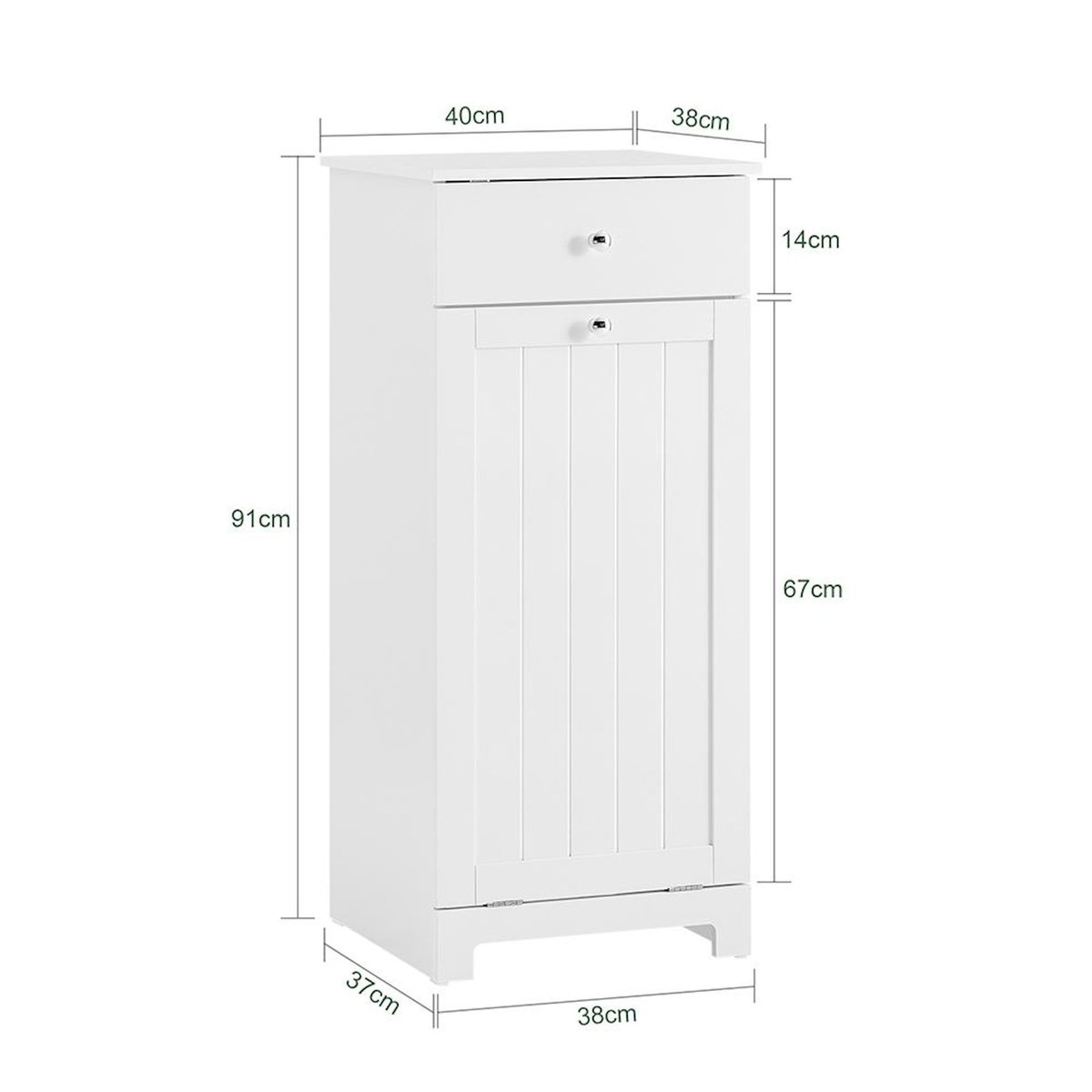 SOBUY SoBuy - Meuble de salle de bain bas avec un tiroir - Moderne - BZR21-II