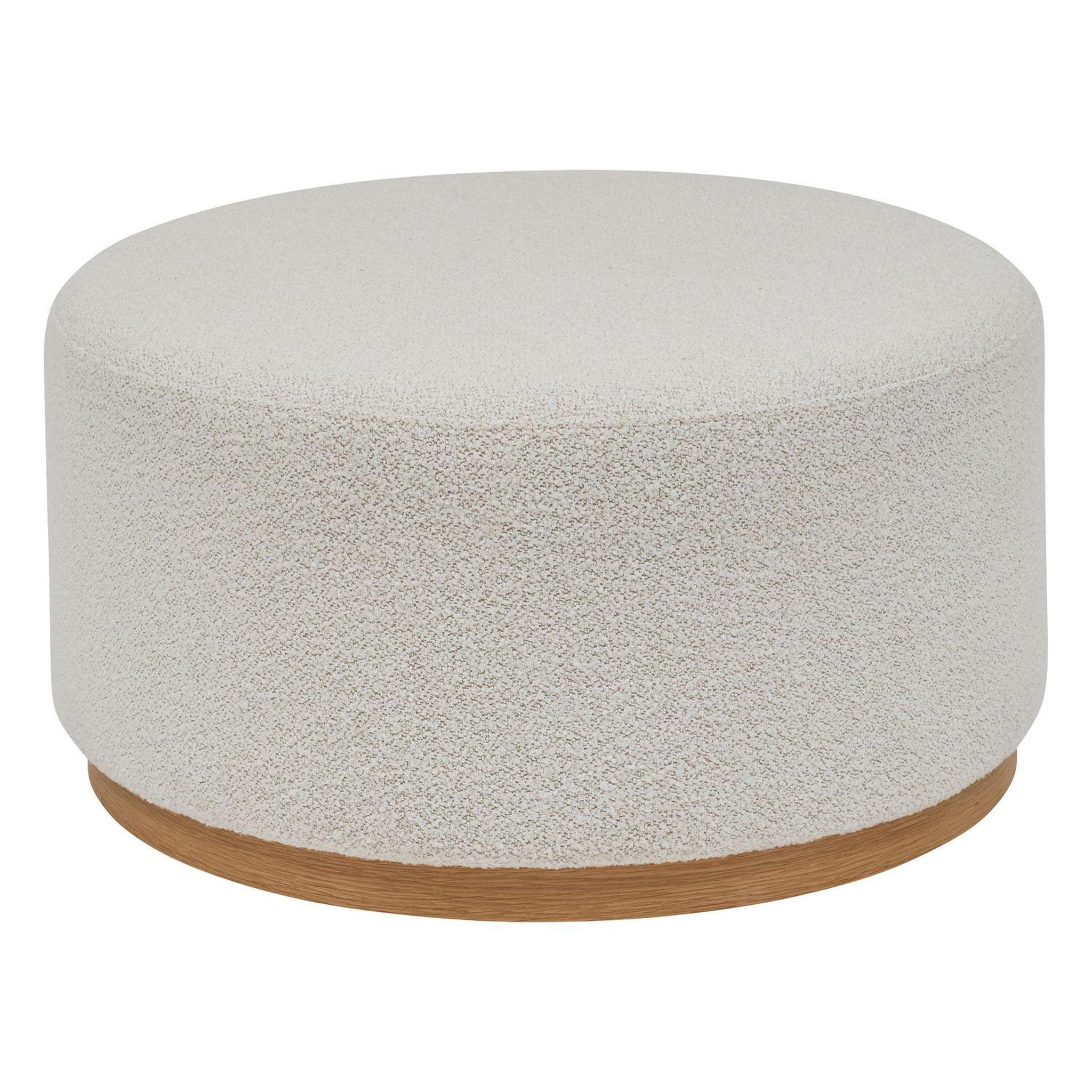 ATMOSPHERA Pouf xl en bouclette nesky - blanc