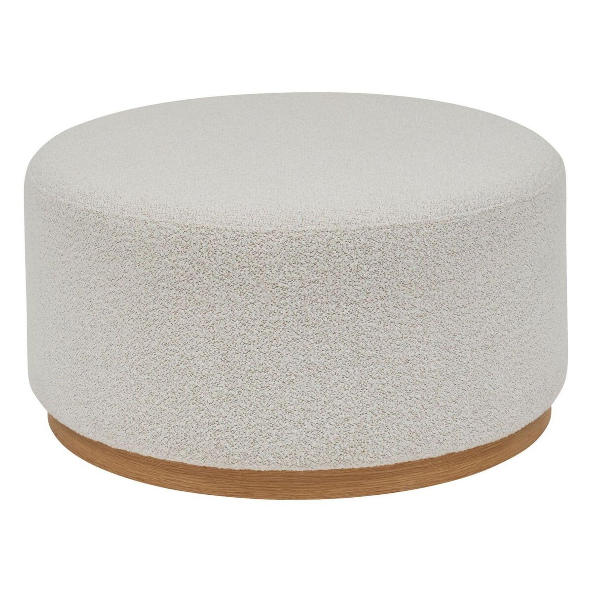 ATMOSPHERA Pouf XL en bouclette NESKY - Blanc
