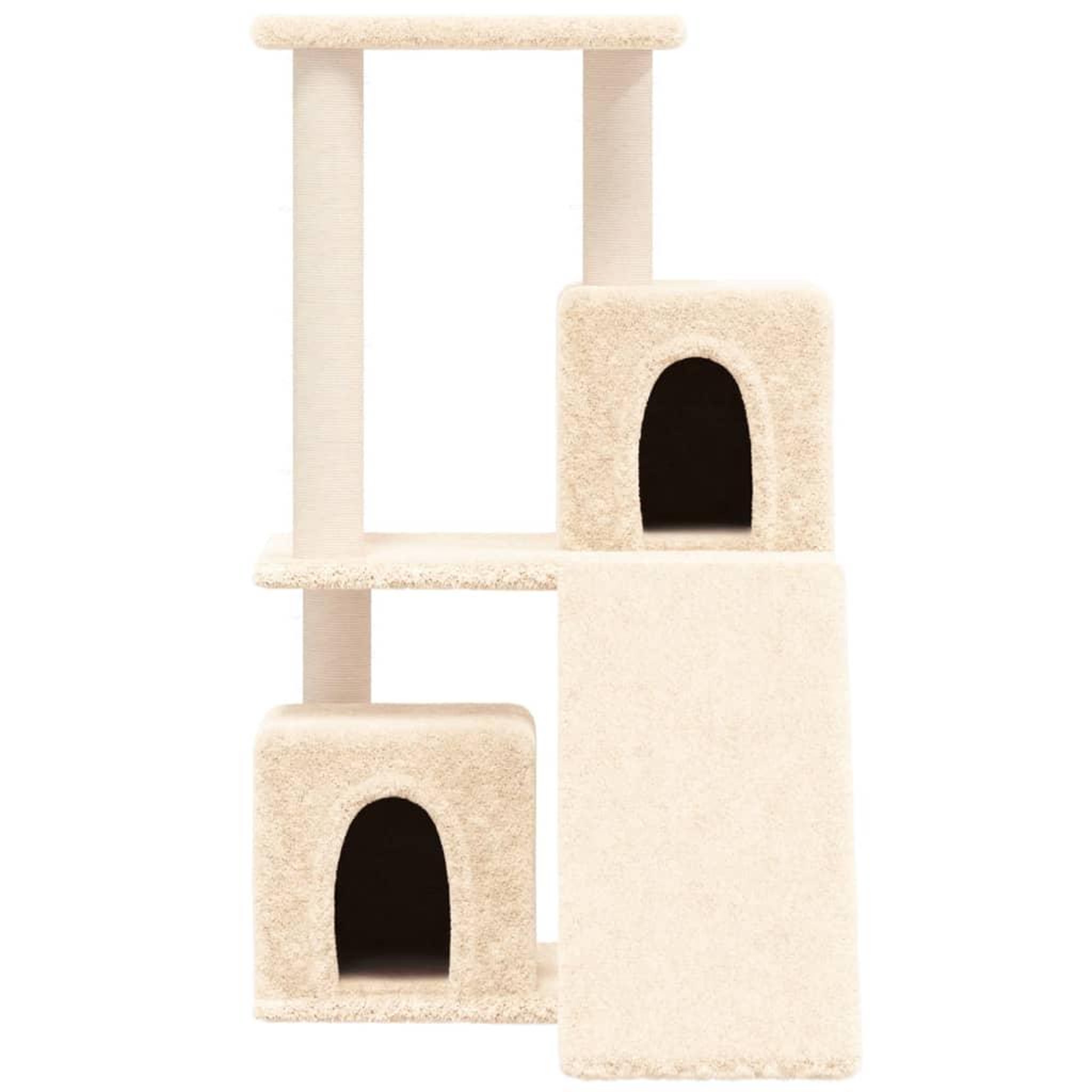 Voir la diapositive 3 : VIDAXL Arbre a chat avec griffoirs en sisal Creme 82 cm