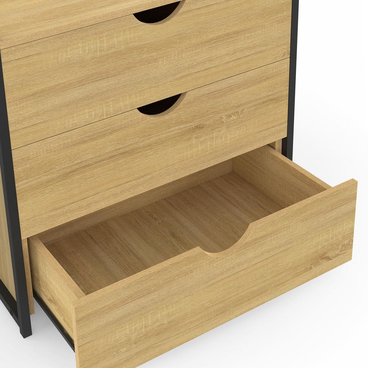 ID MARKET Dressing penderie 3 tiroirs L.60 cm DETROIT design industriel