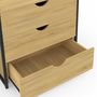 Voir la diapositive 5 : ID MARKET Dressing penderie 3 tiroirs L.60 cm DETROIT design industriel