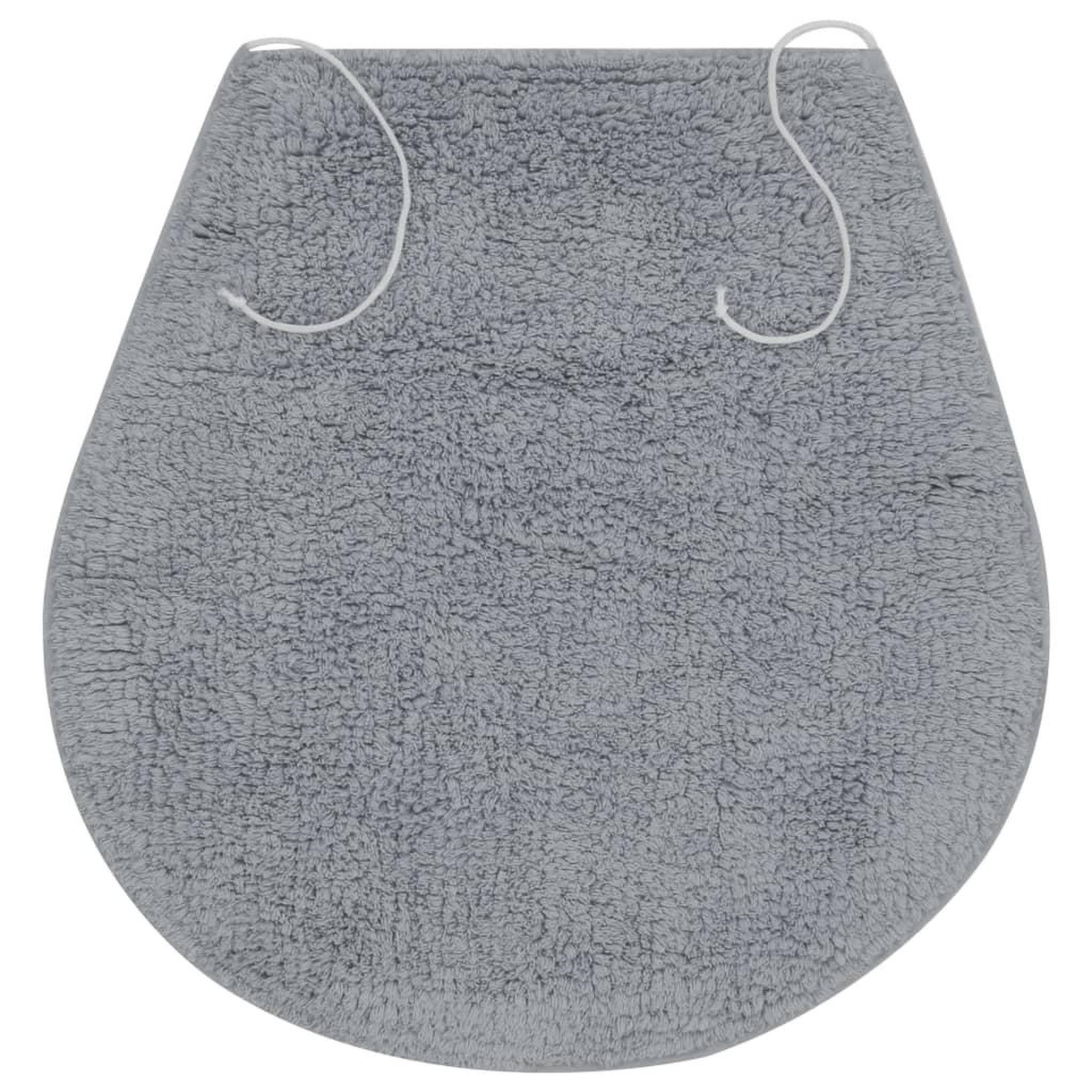 Voir la diapositive 4 : VIDAXL Jeu de tapis de salle de bain 3 pcs Tissu Gris