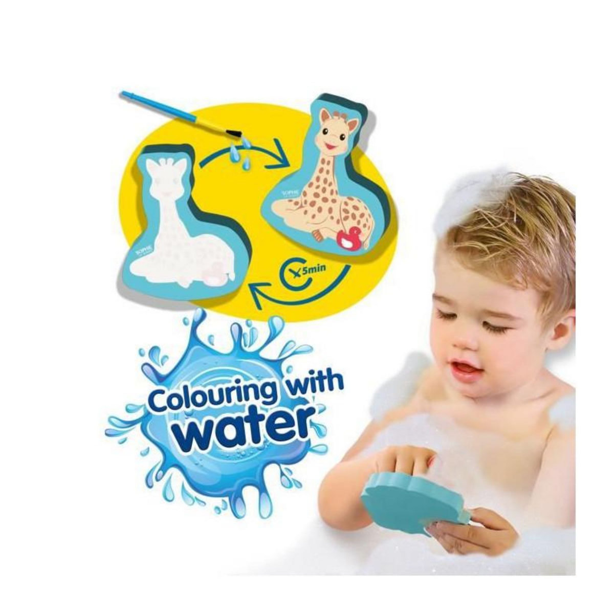 SES Creative Jouet de bain ses-creative Sophie la girafe Bleu