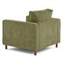 Voir la diapositive 5 : LISA DESIGN Jake - fauteuil en tissu velours relief - pieds en bois foncé