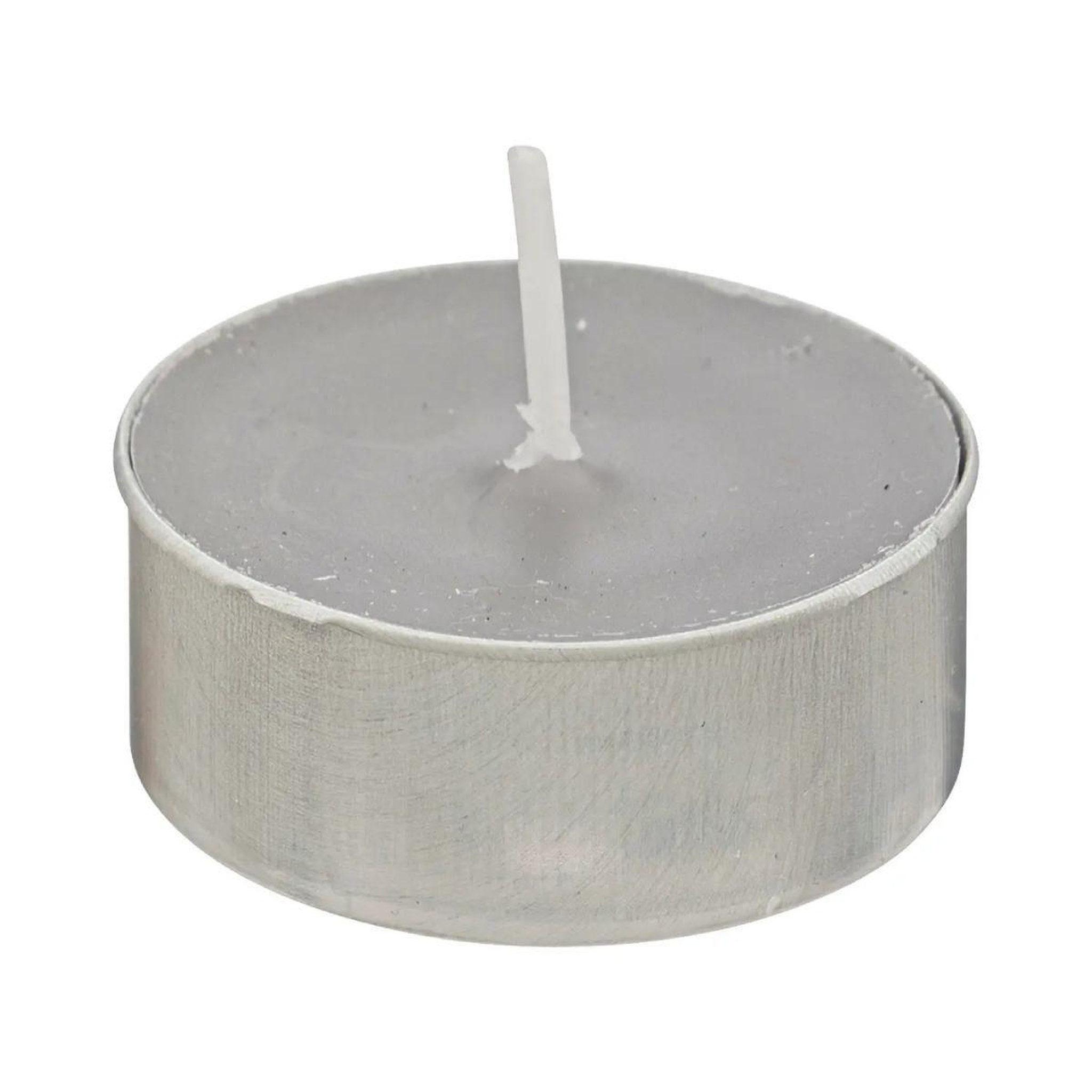 Voir la diapositive 2 : ATMOSPHERA Lot de 18 bougies chauffe-plat  hugo  3,7cm gris clair