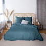 Voir la diapositive 1 : Home collection Parure housse de couette 100%lin/coton 57fils lin métis uni