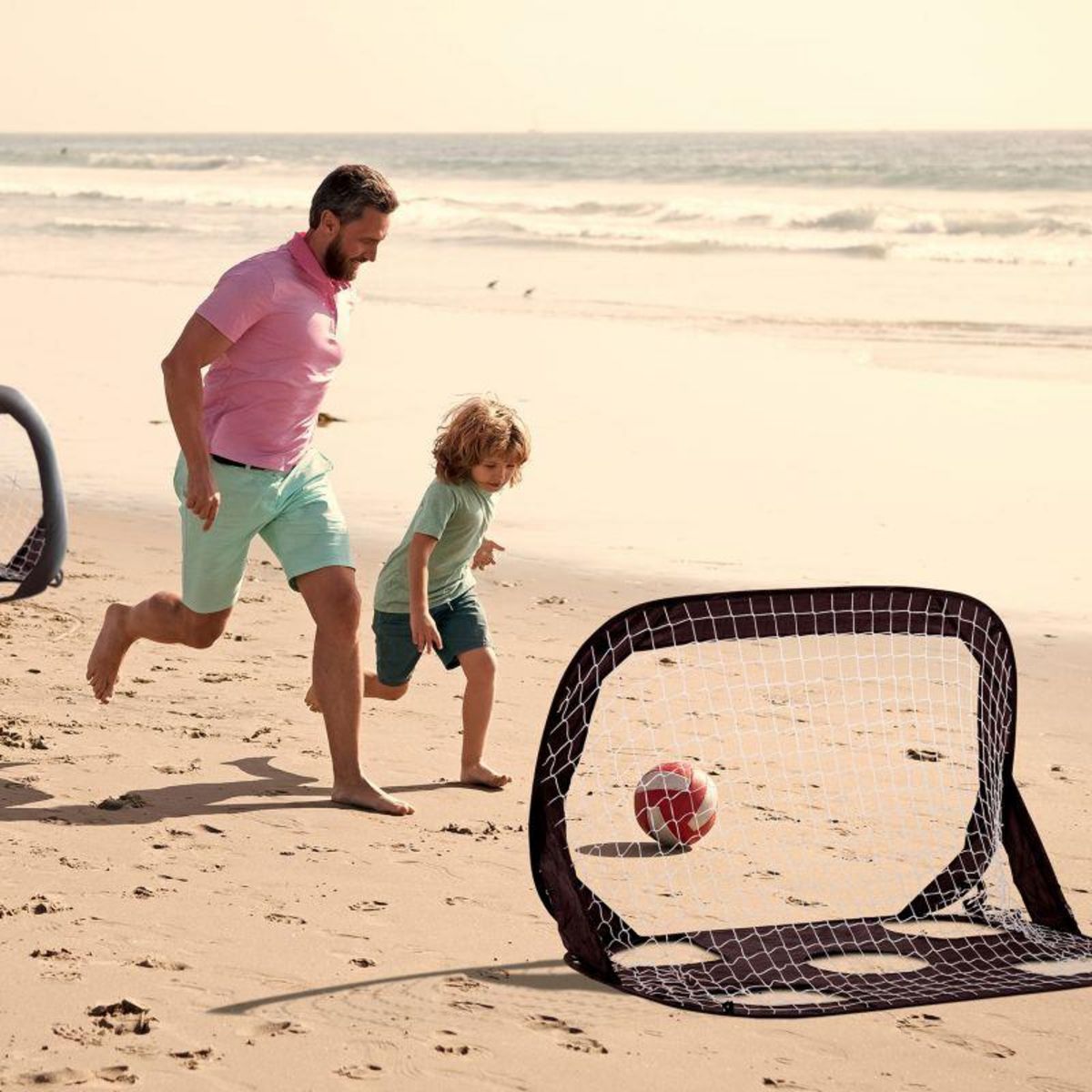 WOWSY Lot de 2 buts de foot pop-up 120 x 80 cm SPEEDY GOAL