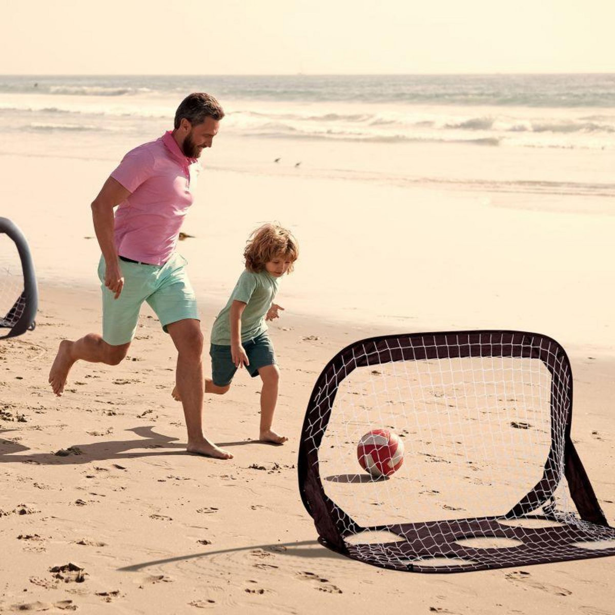 WOWSY Lot de 2 buts de foot pop-up 120 x 80 cm SPEEDY GOAL