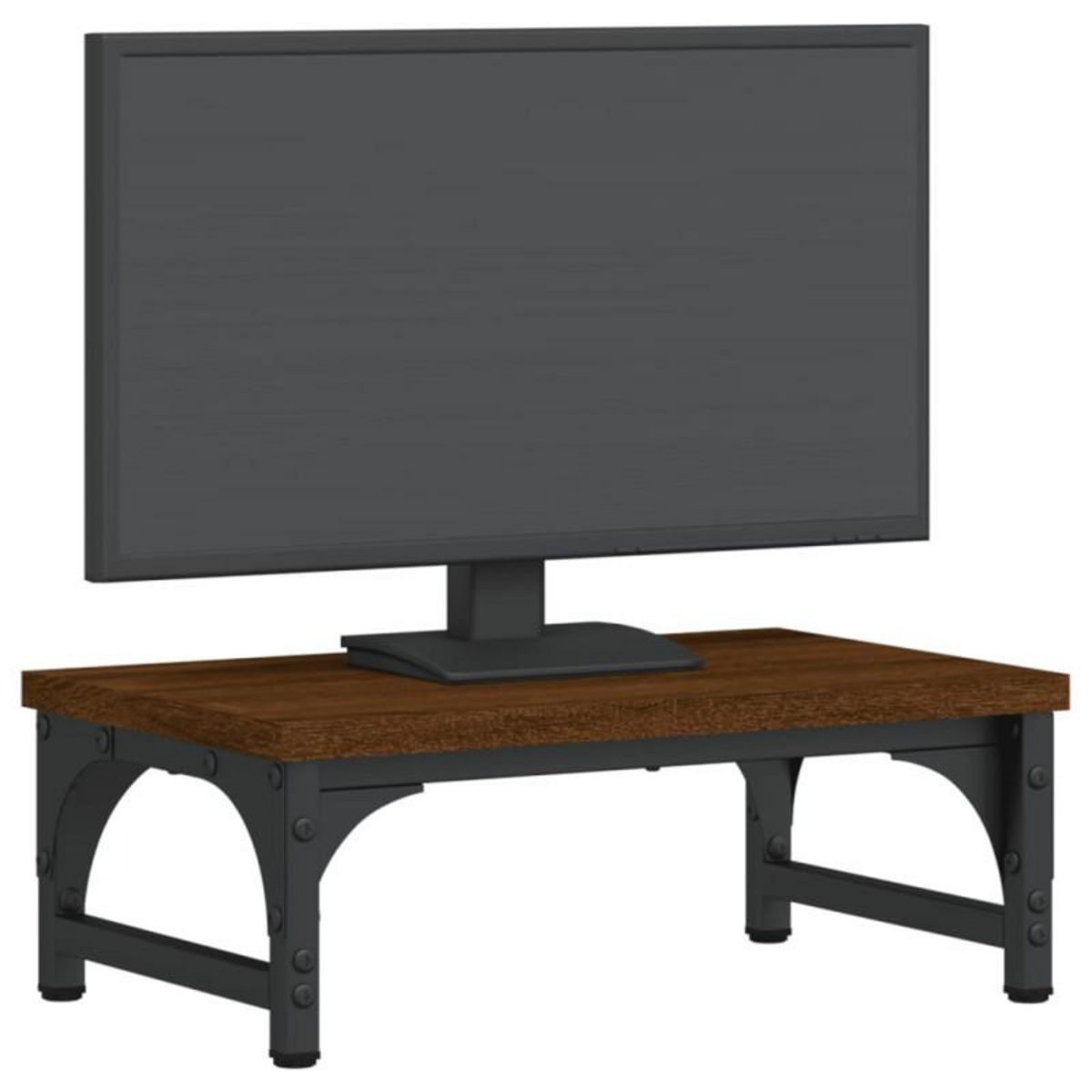 VIDAXL Support de moniteur chêne marron 37x23x14 cm bois d ingénierie
