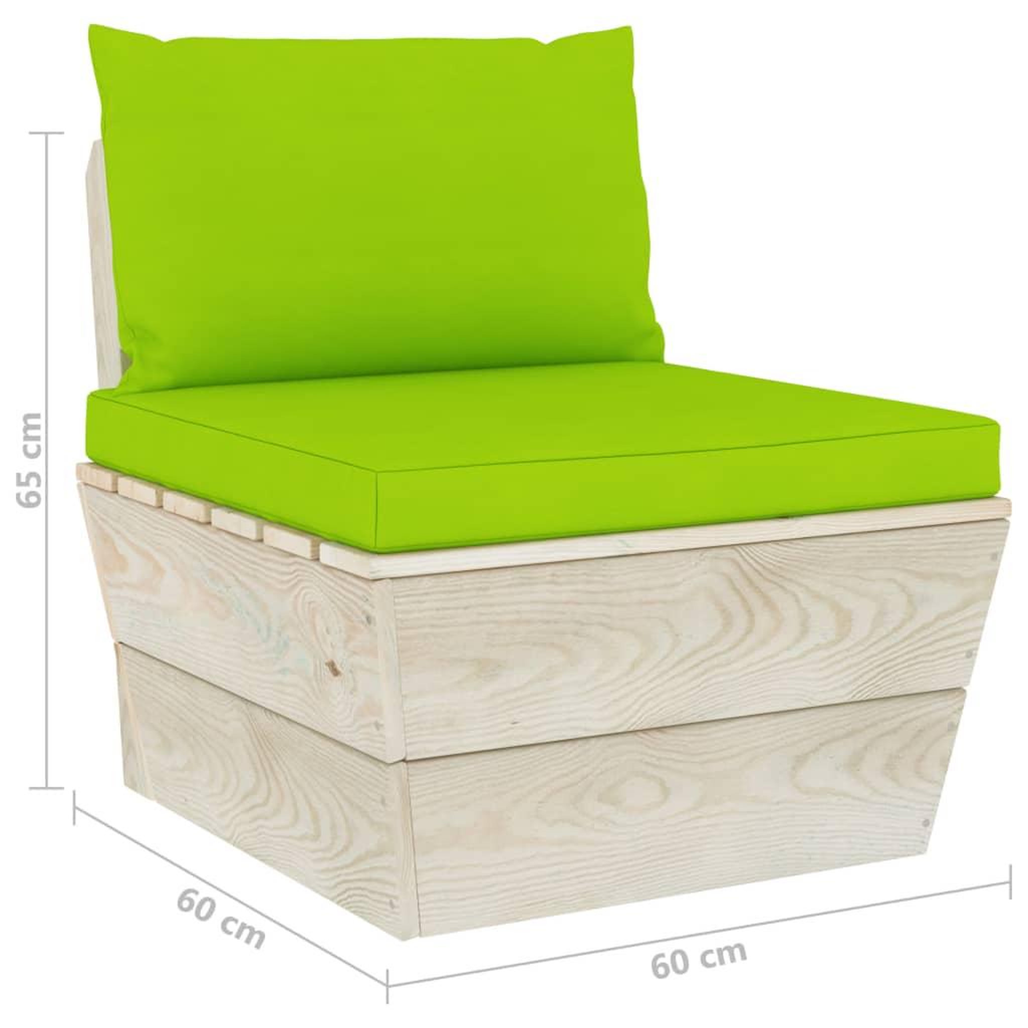 Voir la diapositive 6 : VIDAXL Salon de jardin palette 9 pcs avec coussins bois d'epicea