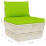 Voir la diapositive 6 : VIDAXL Salon de jardin palette 9 pcs avec coussins bois d'epicea