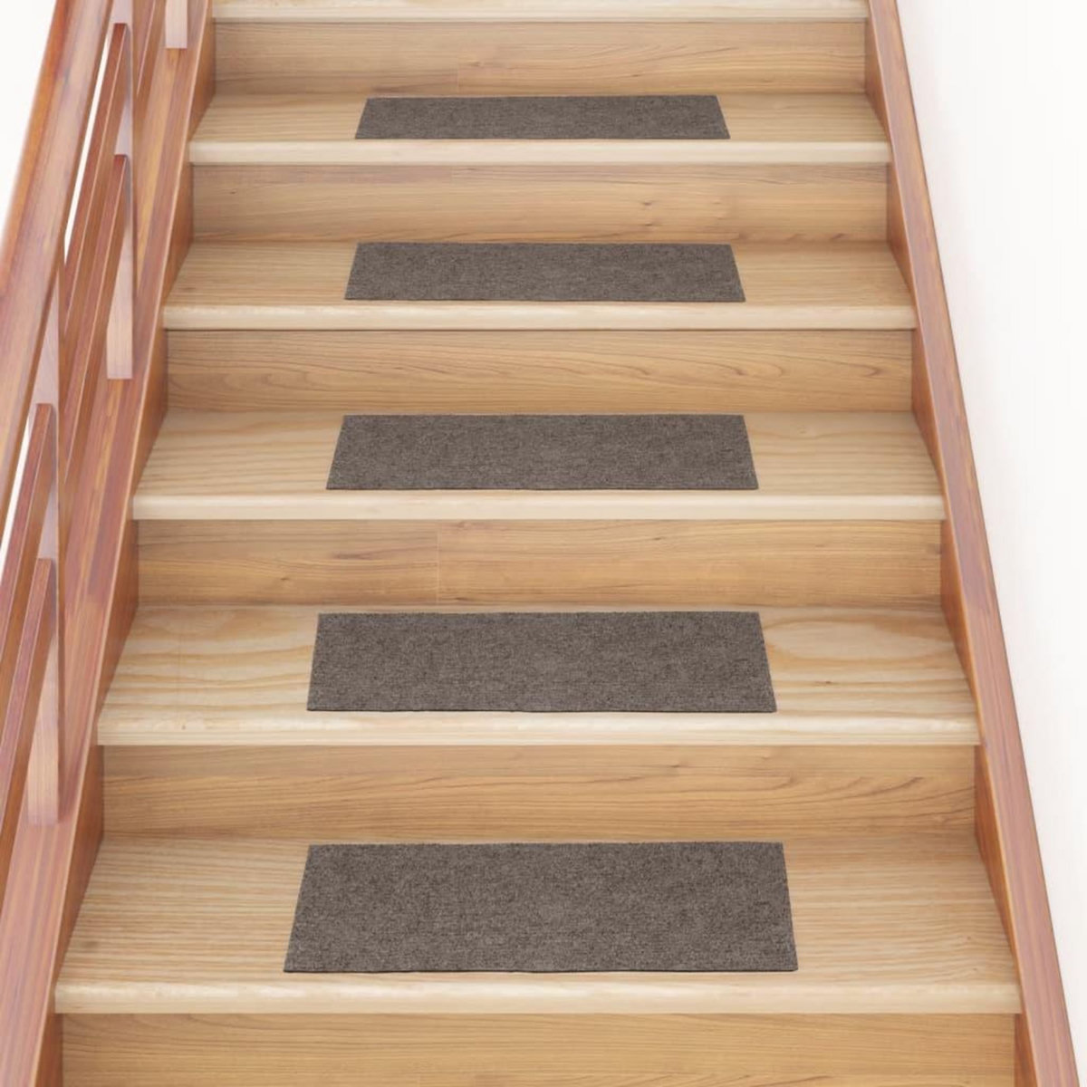 VIDAXL Tapis d'escalier autocollants Rectangulaire 15 pcs 60x25cm Creme