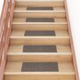Voir la diapositive 1 : VIDAXL Tapis d'escalier autocollants Rectangulaire 15 pcs 60x25cm Creme