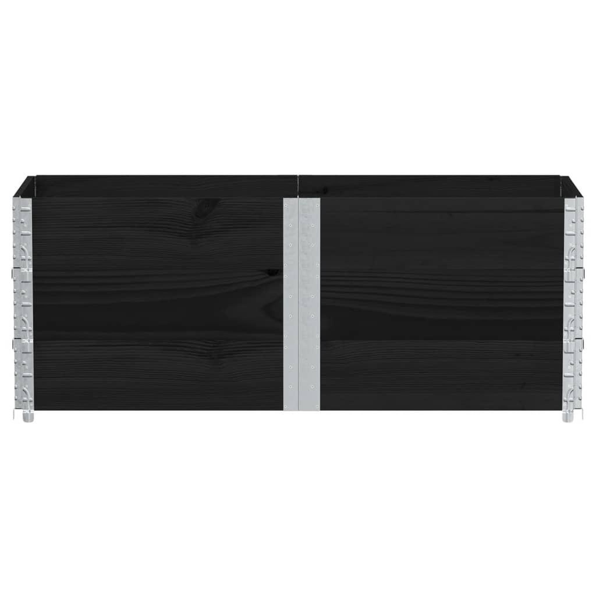 Voir la diapositive 3 : VIDAXL Jardiniere noir 150x50 cm bois massif de pin