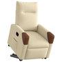 Voir la diapositive 3 : VIDAXL Fauteuil inclinable electrique creme tissu