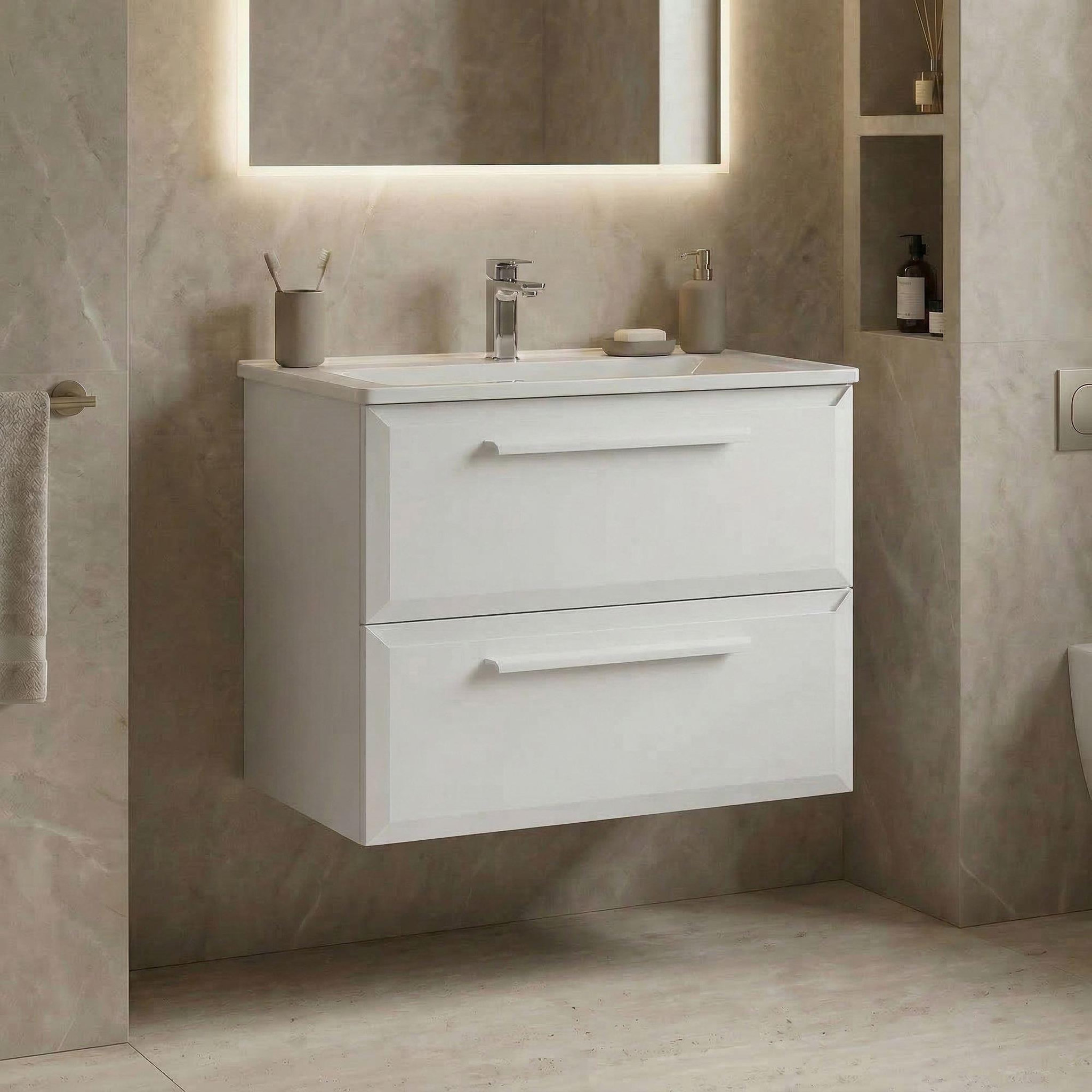 Voir la diapositive 2 : Habitat et Jardin Meuble Vasque  Nuvola 65 v2  - 65 x 50 x 62 cm - White