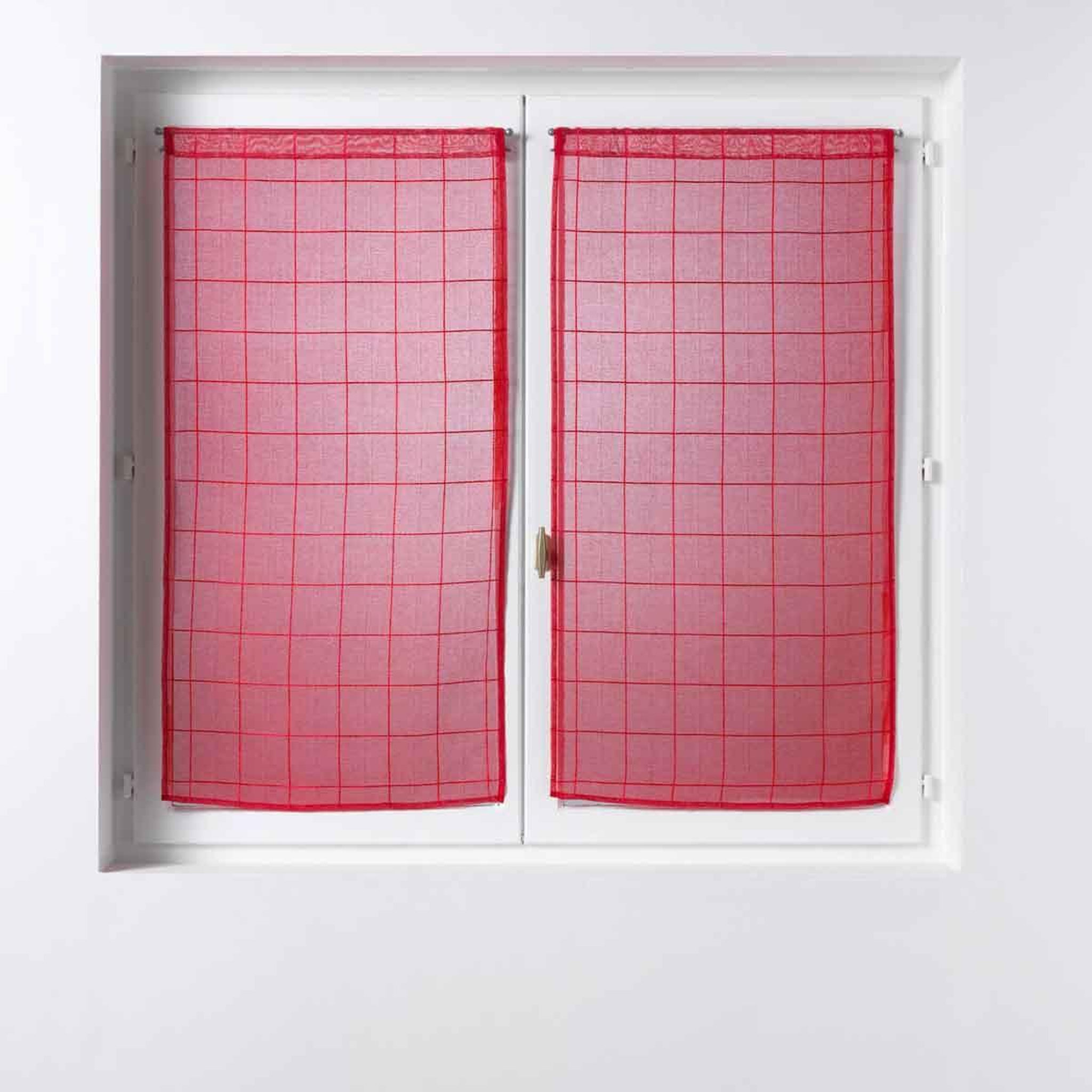 Douceur d'Intérieur Paire de voilages  eulalie  60x90cm rouge