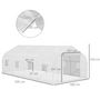 Voir la diapositive 3 : OUTSUNNY Serre tunnel grande taille 17,85 m² châssis tubulaire acier galvanisé renforcé 2,4 cm 8 fenêtres 1 porte
